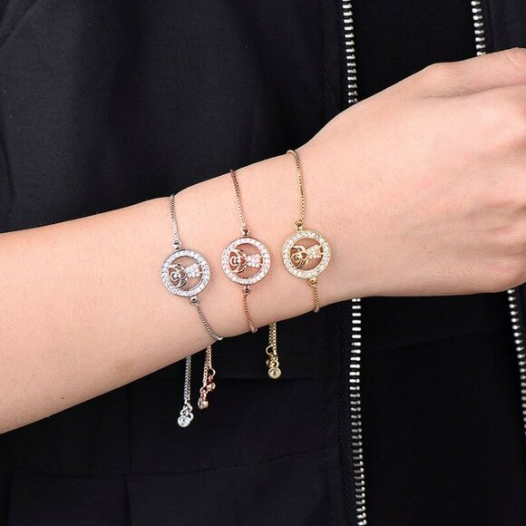 Guardian Angel Cubic Zirconia Silver Bracelet - Picture 2 of 4